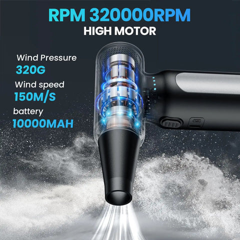 Rechargeable Cordless Air Duster For PC And Electronics Cleaning No More Canned Air Portable Blower With Multiple Nozzles