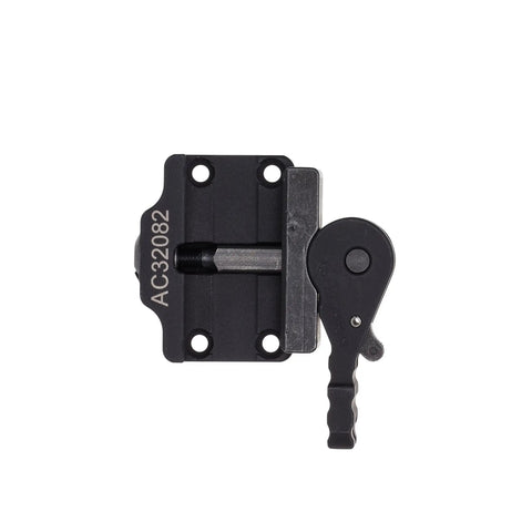 Top view of black MRO Miniature Rifle Optic Lever Quick Release Low Mount For Easy On Off Lightweight Aircraft Grade Aluminum