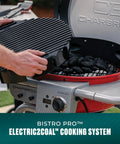 3-In-1 Dual Fuel Outdoor Grill And Griddle With Electric And Charcoal Modes Pro Bistro Style Cooker red finish being assembled