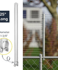 Chain Link Fence Height Extender Kit 25 Inch Galvanized Extension For Dogs 9 Pack With Steel Ties Keep Pups In And Critters Out
