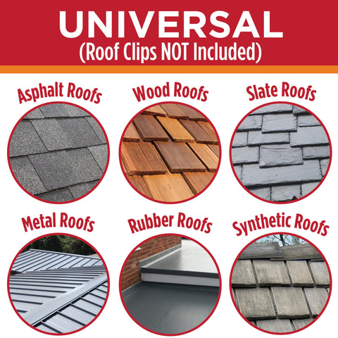Roof types compatible with Heat Tape Pro Self Regulating Heat Cable With GlowCap Tech For Ice Dam Prevention