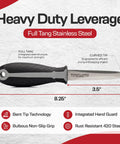Professional Oyster Shucking Kit With 3.5 Inch Heavy Duty Stainless Steel Shucking Knife And Level 5 Cut Resistant Gloves, full tang design