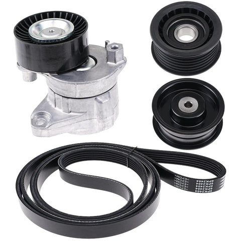Top Tier Engine Drive Belt Tensioner And Idler Pulley Kit That Fits C230 C280 C300 C350 CLK350 E350 G450 Ml350 Ml550 S550 Slk350 And Lk350 For 2005 To 2011 Models Perfect Fit Replace Oem Parts No Worries, belt and pulleys