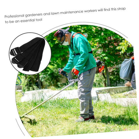 Gardener using Eight-Piece Adjustable Lawn Aerator Shoes Straps For Garden Spiked Sandals, tool inset highlighted.