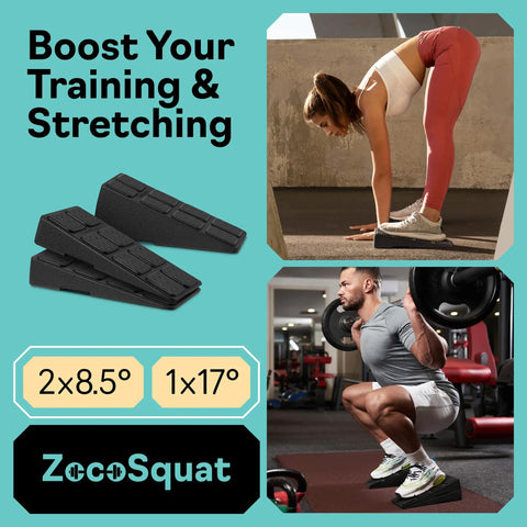Heavy Duty Squat Wedge Block Set For Fitness Fanatics With Dope High Weight Rating Epp Foam Build shown in use during training.