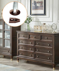 Heavy Duty Ball Bearing Drawer Slide Kit With Rock Solid Metal Backing For Smooth As Butter Cabinet Roll Upgrade Replacement Hardware Two Full Sets Ready For Easy Install Today displayed on dresser with drawer slides and hardware visible.