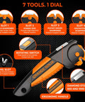 All In One Garden Tool Sharpener That Keeps Knives Axes Machetes Pruners And Shears Razor Sharp No Fuss 7 In 1 Sharpener diagram