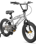 20 Inch Kids Bike For Boys And Girls Aged 7 To 10 With High Carbon Steel Frame BMX Style Kid Friendly Youth Bicycle Kickstand Silver