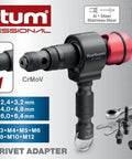 2-In-1 Rivet Attachment For Blind Rivets And Rivet Nuts With T-Handle