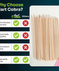 Image comparing Premium Birch Wood Dowel Rods One Eighth By Six Inch Round Craft Sticks features and benefits.