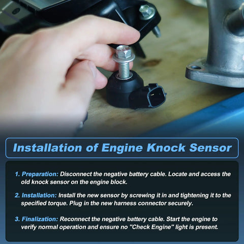 Knock Sensor With Harness Set Fits Lexus ES330 GX470 LS430 RX330 And Toyota 4Runner Avalon Tacoma Camry RAV4 Tundra OE 8961506010 8961520090 89615B6010 89615BZ030 89615BZ040 installed by hand