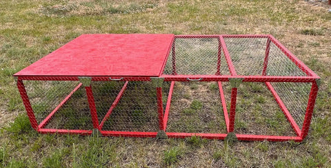 DIY Chicken Tractor Bracket Kit With Complete Plans And Instructions, Includes 4 Right Bent Base Plates, 4 Left Bent Base Plates And 12 Base Plates, 24 Ga Galvanized Steel, No Angled Cuts Required, Expandable, Made In USA