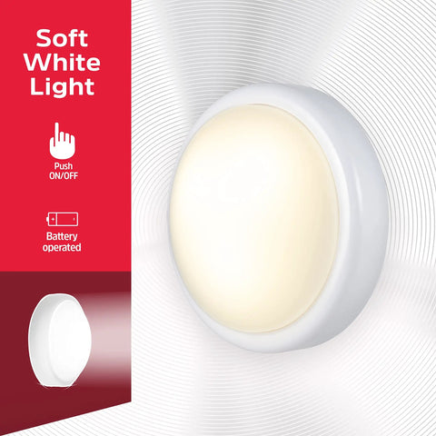 Battery Operated LED Tap Lights For Under Cabinet Lighting In Kitchen Closet Pantry And Garage AA Batteries Required Nightlight For Bedroom 4 Pack