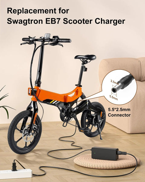 42V Replacement Charger For EB Series Electric Scooters And Swagger 3 SG Models EB5 Pro EB7 Elite Plus EB8 EB9 EB10 EB11 EB12 SwagCycle EB1 And Swagger Foldable Electric Scooter And E Bike Charger