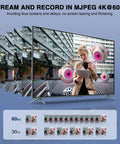 Display illustrating 4K 60Hz HDMI Video Capture Card with USB 3.0 and USB 2.0 Output for cameras, consoles, PC, and streaming on OBS Switch