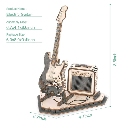 DIY Wooden Guitar Kit 3D Puzzle Craft Build Your Own Electric Guitar Model Easy Assembly In One And A Half Hours