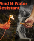 All In One Flint And Steel Fire Starter Kit With Ferro Rod Waterproof 36 Inch Wick Rope Steel Striker Windproof And Rainproof Sparks in use