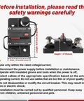 Front and side view of 300A Circuit Breaker With Manual Reset Kill Switch For Marine Electrical System DC 12 to 24V Three Eighths Inch Screw Studs Trolling Motor Boat ATV Trailer Stereo Battery Solar.