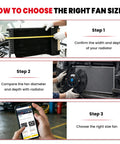 Guide on how to choose the right fan size for Built Tough 12 Inch Black Universal Electric Radiator Fan Set.