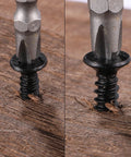 Real-Deal Heavy Duty Size 12 X 3/4 Inch Wood Screws 100 Piece Pack Self Tapping 304 Stainless Steel Flat Phillips Heads in wood