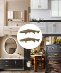Vintage Trout Fish Cabinet Knob Set 4 Pack Old School Aged Bronze Zinc Alloy Drawer Pulls For Cabinets Dressers Cupboards.