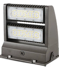 80W Rotatable LED Wall Pack Light For Outdoor Security Mega Bright 10400 Lumens At 5000K, dual adjustable heads, weatherproof