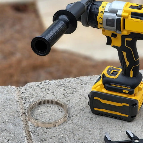 Replacement Gear Kit Pro Grade For 20V Cordless Driver DCD996 DCD995 DCD991 Internal Transmission Gear next to yellow drill