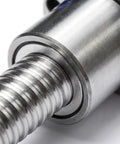 Close-up of SFU2005 Ball Screw Kit With Single Nut 20mm Diameter 5mm Pitch Left Hand Thread End Machined showing precision details.