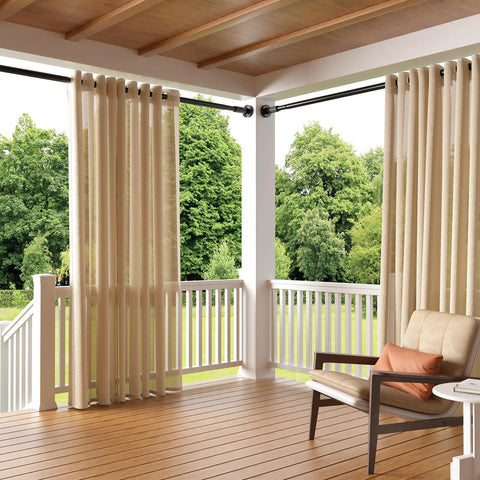 Tension Curtain Rod Black Extra Long 40 To 166 Inch Adjustable No Drilling One Click Extend Heavy Duty Stainless Steel Patio