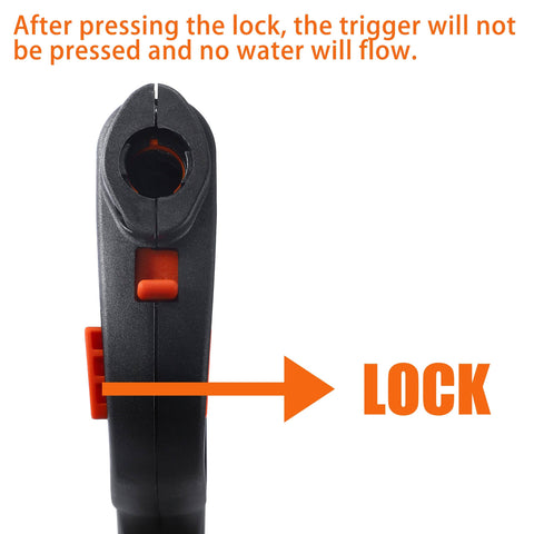 Replacement Pressure Washer Gun Kit With 2000 PSI Max And 12.2 Inch Wand, close-up of the trigger lock mechanism
