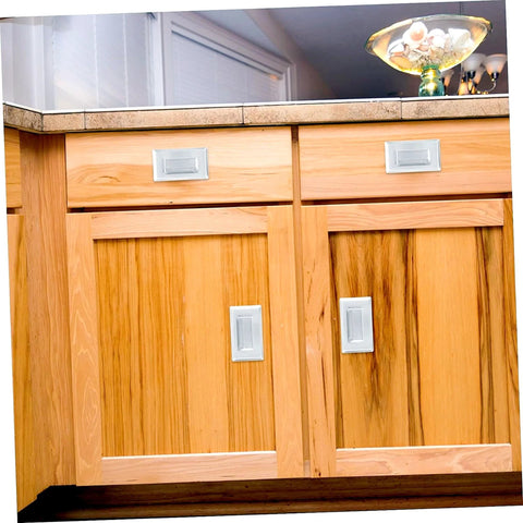 Kitchen cabinets with Hidden Recessed Pull Handle Set, Stainless Steel Square Flush Concealed Furniture Handles For Doors, Drawers