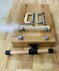 Durable Beech Wood Workbench Vise For Home Hobbyists And Woodshops Desktop Woodworking Vise With G Type Fixing Clips And Four Metal Limit Blocks Built For Chiseling Planing And Sawing Projects.