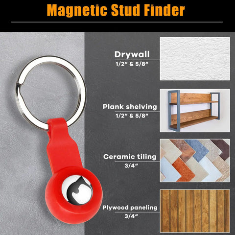 Real Deal Magnetic Stud Detector With Secure Key Ring Clip And Rock Solid Rare Earth Magnet That Quickly Locates Nails And Screws Behind Drywall Or Plaster No Batteries Hassle For Handy Crews