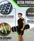 4-In-1 Soccer Rebounder Board For Backyard Training, Portable Dual Surface And Dual Angle Rebounds With Carry Case