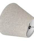 Black Linen Cone Barrel Lamp Shade Set Of 2 For Floor And Table Lamps, 7x14x9 Inches, Fabric Shade With Spider Fitting
