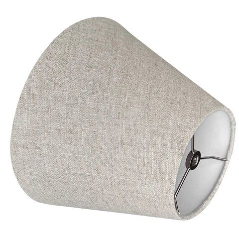 Black Linen Cone Barrel Lamp Shade Set Of 2 For Floor And Table Lamps, 7x14x9 Inches, Fabric Shade With Spider Fitting