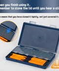 All In One Precision Screwdriver Set With Magnetic Tips And Storage Case, 8 In 1 Multi Tool And 4 In 1 Magnetic Mini Driver Plus Tweezers, open blue case with orange handles