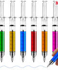 36 Pack Syringe Pens Set With Retractable Tip In Multi Color Ink Red Black Blue for Nurse Gifts Party Favors