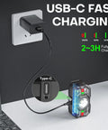 USB-C fast charging for Rechargeable Headlamp Flashlights 3 Pack, 2000 Lumen LED Headlights With Red Light, Waterproof Lightweight
