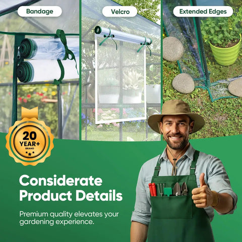 Walk In Greenhouse With Clear Plastic Cover 56x56x77 Inch Portable 3 Tier 4 Shelf Garden Kit For Winter Seed Starting And Plant Protection On Your Backyard Patio