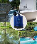 1/4 HP Submersible Water Pump Portable Thermoplastic Utility Pump for Easy Water Removal Perfect for Basements navy blue