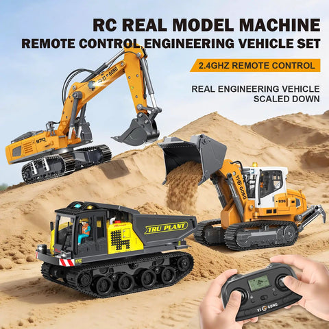 Grown Up Metal Mini Remote Control Loader With Lever Driven Digging System 1 to 1 Scale Full Channel Drive RC Digger Model