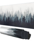 Forest Pattern Extended Gaming Mouse Pad Large Desk Mat Ultra Wide 31.5 X 11.8 Inches With Non Slip Neoprene Backing And Stitched Edges