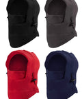 4 Pack Balaclava Ski Masks Windproof Fleece Adjustable Winter Face Cover For Men And Women Soft Thermal Mask Set In Black Navy Grey Red