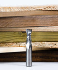SpeTool upcut spiral CNC router bit, solid carbide, 1/2in shank, 1/2in dia, wood cutting, front view