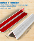 Premium Soft Wall Corner Protectors And Table Edge Guards No Sweat Peel And Stick Baby Proof Corner Shields Kid Friendly Bump Bash Armor for protecting sharp edges.