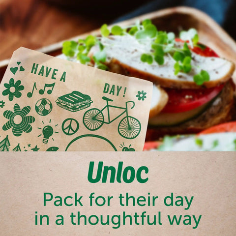 Earth Friendly Paper Sandwich And Snack Bags Pack Of 50 Recyclable Non Wax Paper With Sealable Closures And Fun Earthy Brown Designs