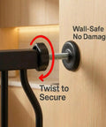 Extra Wide Indoor Baby Gate With Auto Close, Walk Through Pressure Mounted Safety Gate For Doorways And Stairs, twist secure