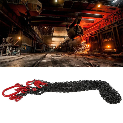 Four Way Chain Slings With Four Legs And Sling Hooks Lifting Chain Adjustable 6mm 2 Meter 1 Ton Capacity for industrial use