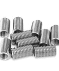 Ten stainless steel threaded sleeve adapters for repair inserts